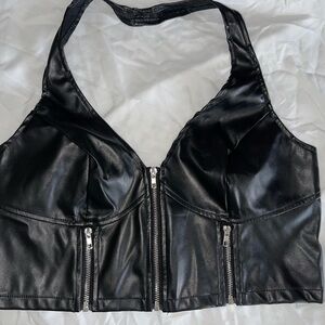SHEIN Black Curve OXL Top